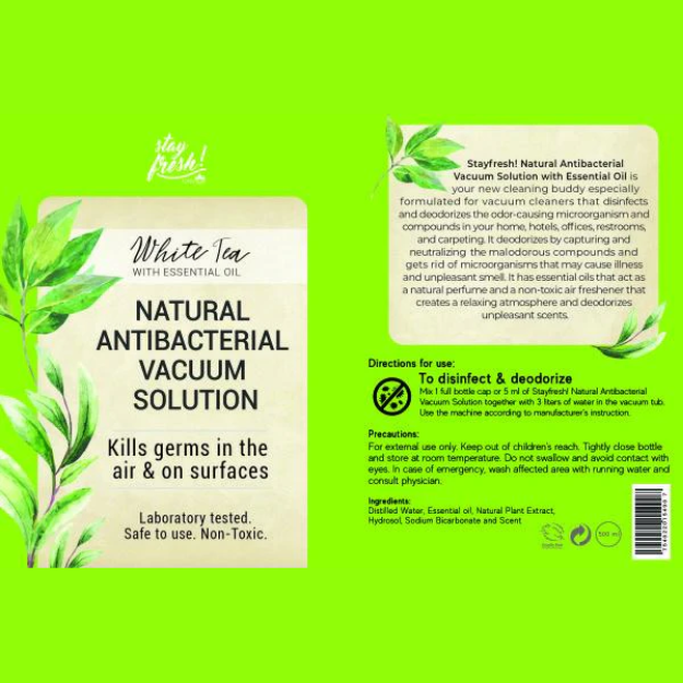 Stayfresh Canada Antibacterial Vacuum Solution w/ Essential Oil: White Tea (7932262383650)