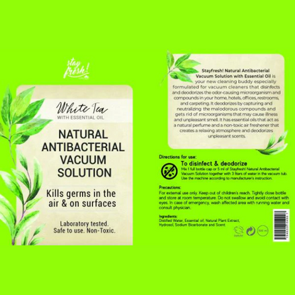 Stayfresh Canada Antibacterial Vacuum Solution w/ Essential Oil: White Tea (7932262383650)