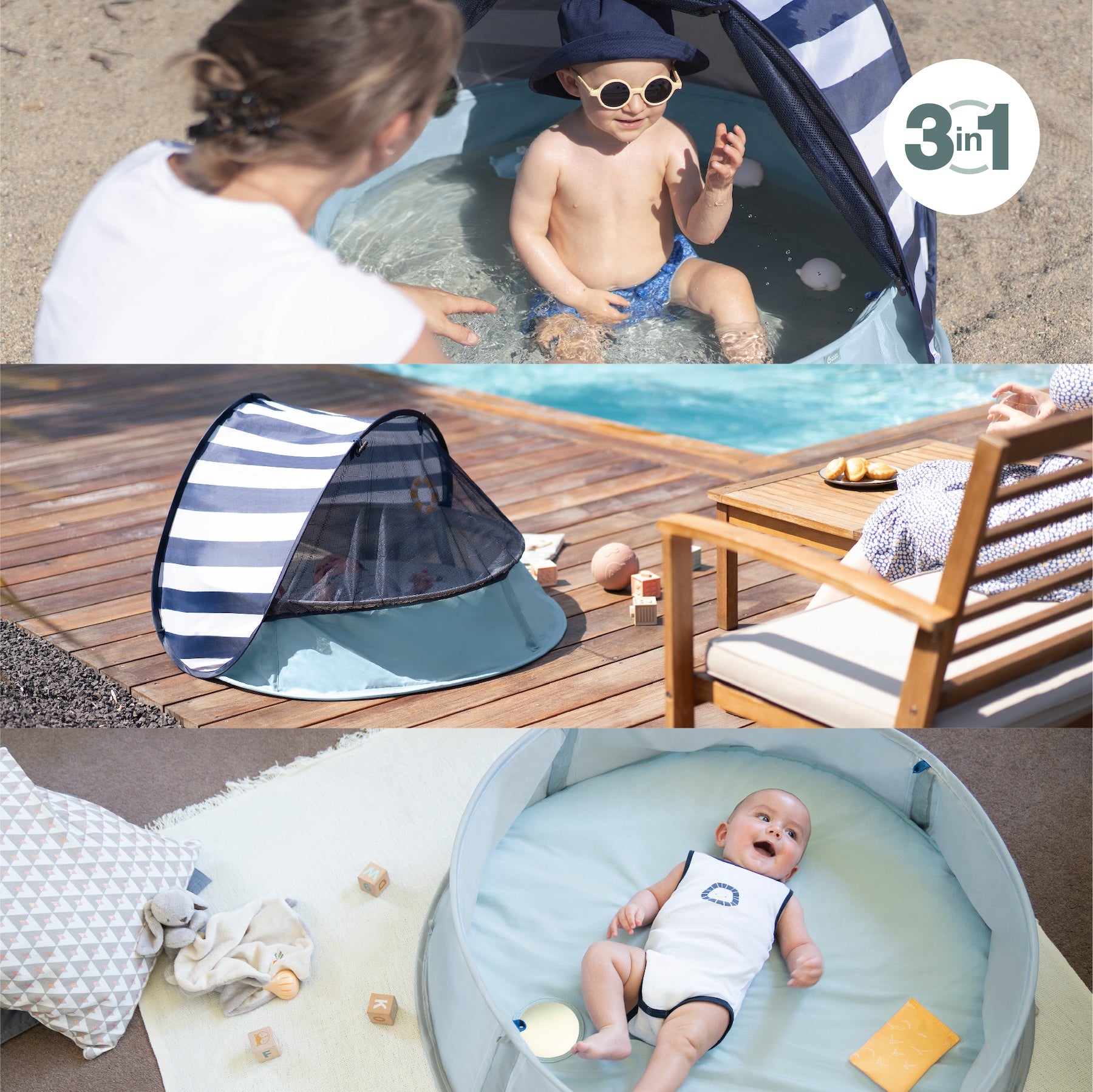 Babymoov Aquani Mariniere 3 in 1 Pool, Playpen, Tent (7974965510178)