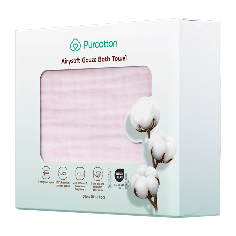 Purcotton Airysoft Gauze Bath Towel (7869777281058)