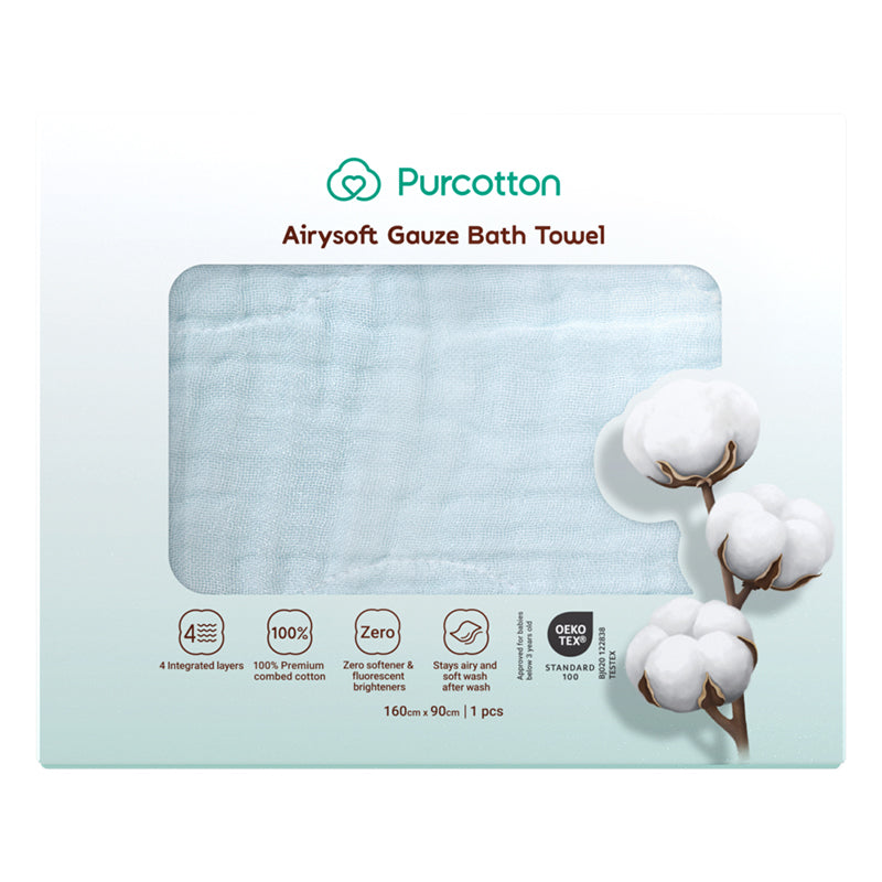 Purcotton Airysoft Gauze Bath Towel (7869777281058)