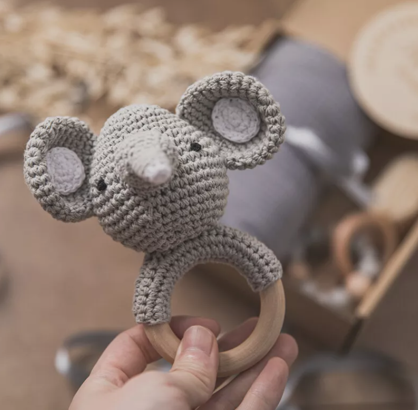 Hello Bubba - Bubba's Animal Crochet  Rattle  Elephant (7969128218658)