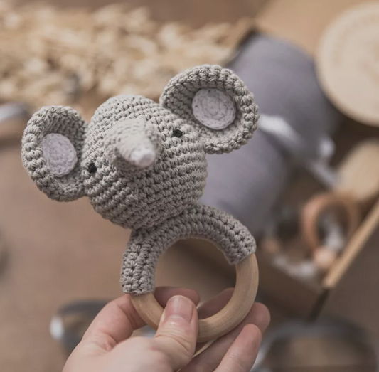 Hello Bubba - Bubba's Animal Crochet  Rattle  Elephant (7969128218658)