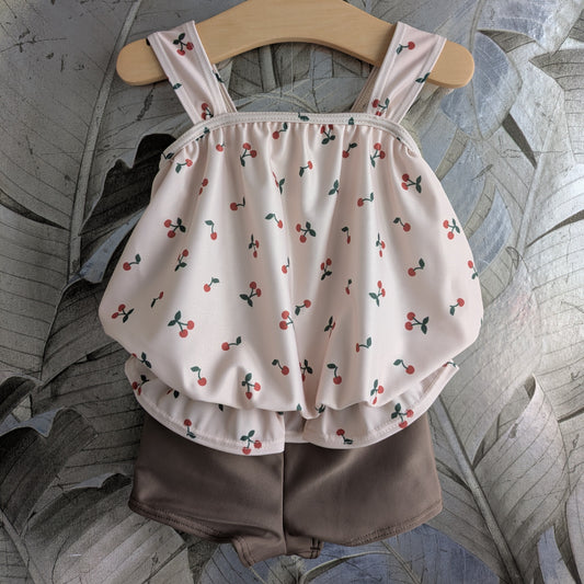 Pachi Pachi Kids - Cherries Cream Swim Blouse (7975556415522)