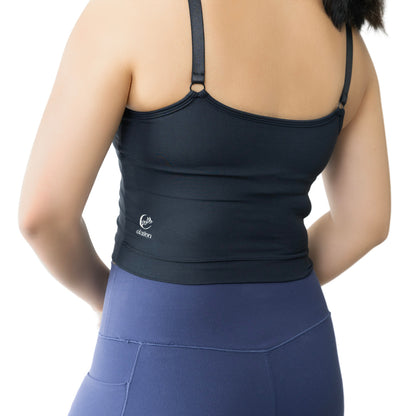 Elation - Nursing and Hands-free Pumping Cami in Black (7965569155106)