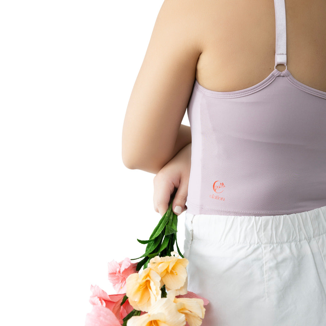 Elation - Nursing and Hands-free Pumping Cami in Blush (7965570367522)