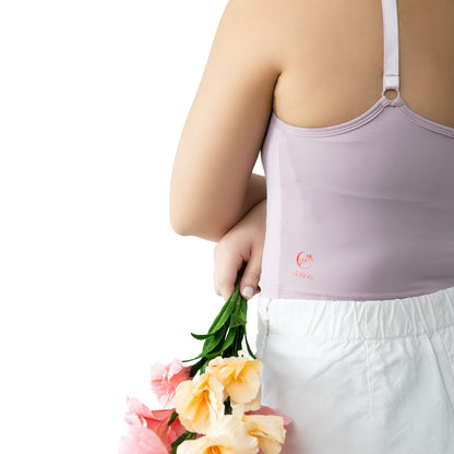 Elation - Nursing and Hands-free Pumping Cami in Blush (7965570367522)
