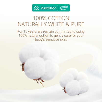 Purcotton Cotton Baby Wet Wipes 20s x 5 Packs (7869385572386)