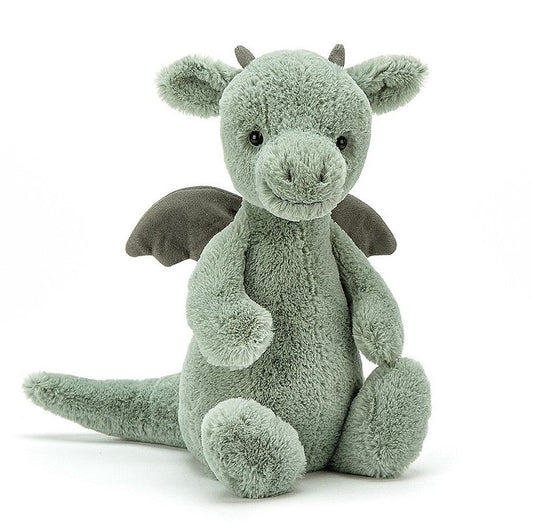 Momzilla X Jellycat Small Bashful Dragon Soft Toy Plush (7942601506850)