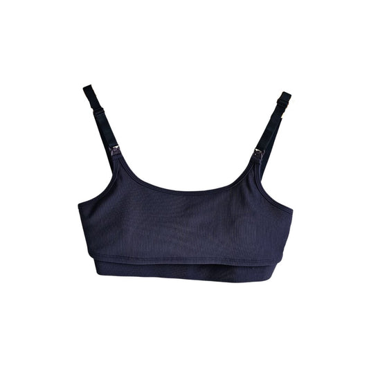 Elation - Scoop Neck Nursing and Hands-free Pumping Bra in Navy (7965582262306)