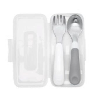 OXO Tot - OXO TOT OTG FORK AND SPOON - GRAY (7332209295394)