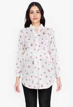 Load image into Gallery viewer, Mommy Plus - Theresa Mandarin Collar Quarter Sleeve Blouse (4800361594914)
