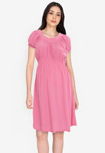 Load image into Gallery viewer, Mommy Plus - Noelle Round Collared Maternity Midi Dress (4800298254370)
