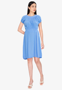 Mommy Plus - Noelle Round Collared Maternity Midi Dress (4800298254370)