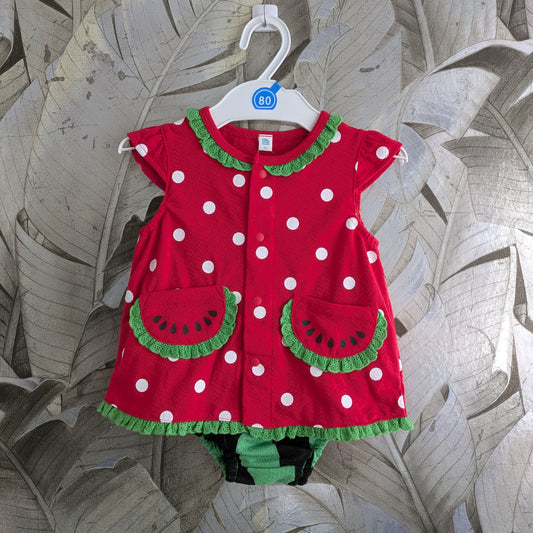 Pachi Pachi Kids - Watermelon Polka Dot Dress (7975563853858)