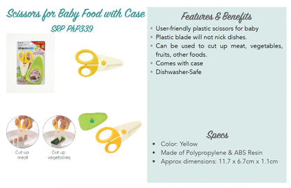 Richell Scissors for Baby Food w/Case (7967033655330)