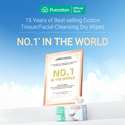 Purcotton Cotton Tissues 8s x 6 Pocket Packs (7869320626210)