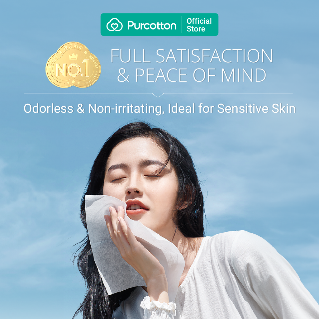 Purcotton Cotton Tissues 8s x 6 Pocket Packs (7869320626210)