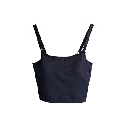 Elation - Nursing and Hands-free Pumping Cami in Black (7965569155106)