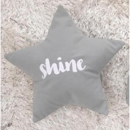 Fun Nest Grey star pillow (7987968770082)