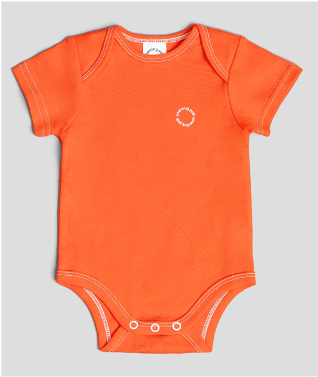 Yawning Yolk- Bodysuit in organic cotton (7197174595618)