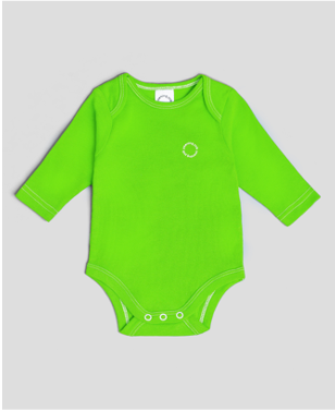 Yawning Yolk- Long bodysuit in organic cotton (7197174726690)