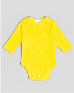 Yawning Yolk- Long bodysuit in organic cotton (7197174726690)