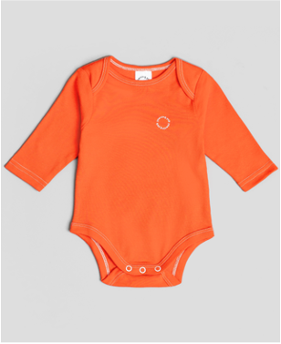 Yawning Yolk- Long bodysuit in organic cotton (7197174726690)