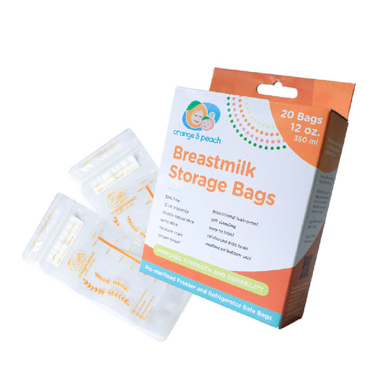 Orange and Peach - 12 oz. Breastmilk Storage Bags V3 20s (4604299575330)