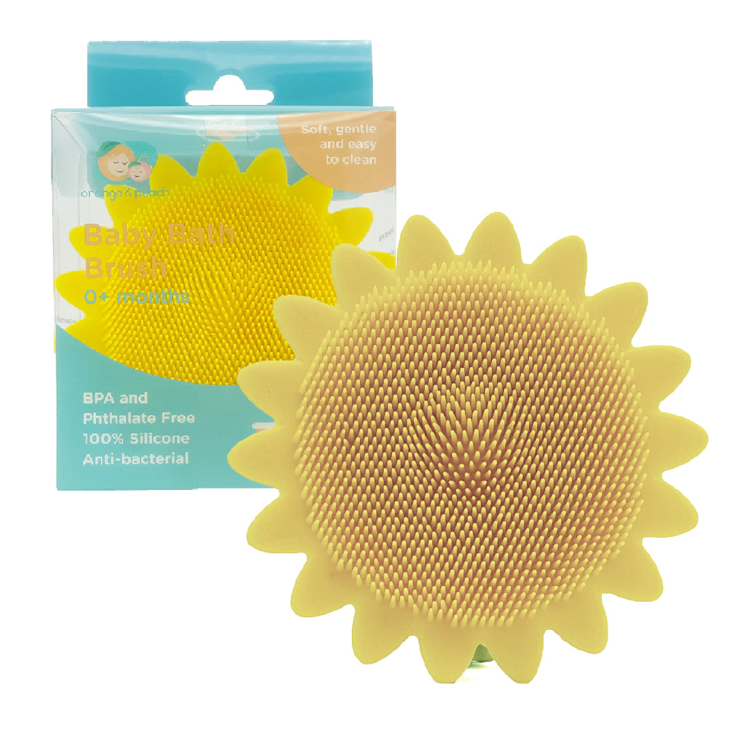 Orange and Peach - Silicone Sunflower Bath Brush (4604951855138)