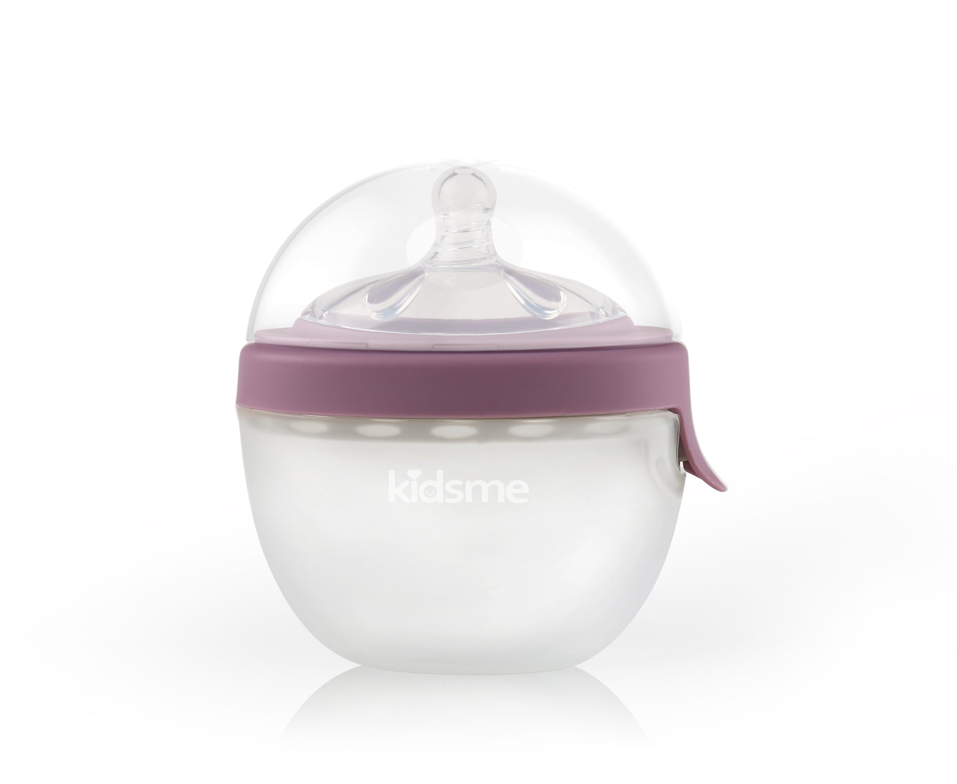 KidsMe -  2-in-1 Silicone Oval Feeding System (150ml/5oz) - Plum (6867949060130)