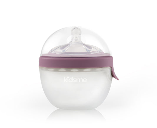 KidsMe -  2-in-1 Silicone Oval Feeding System (150ml/5oz) - Plum (6867949060130)