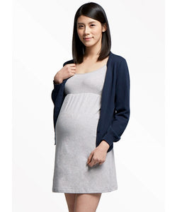 Mamaway - Essentials Maternity & Nursing Dress with Built-In Bra (Gray) (6538033430562)