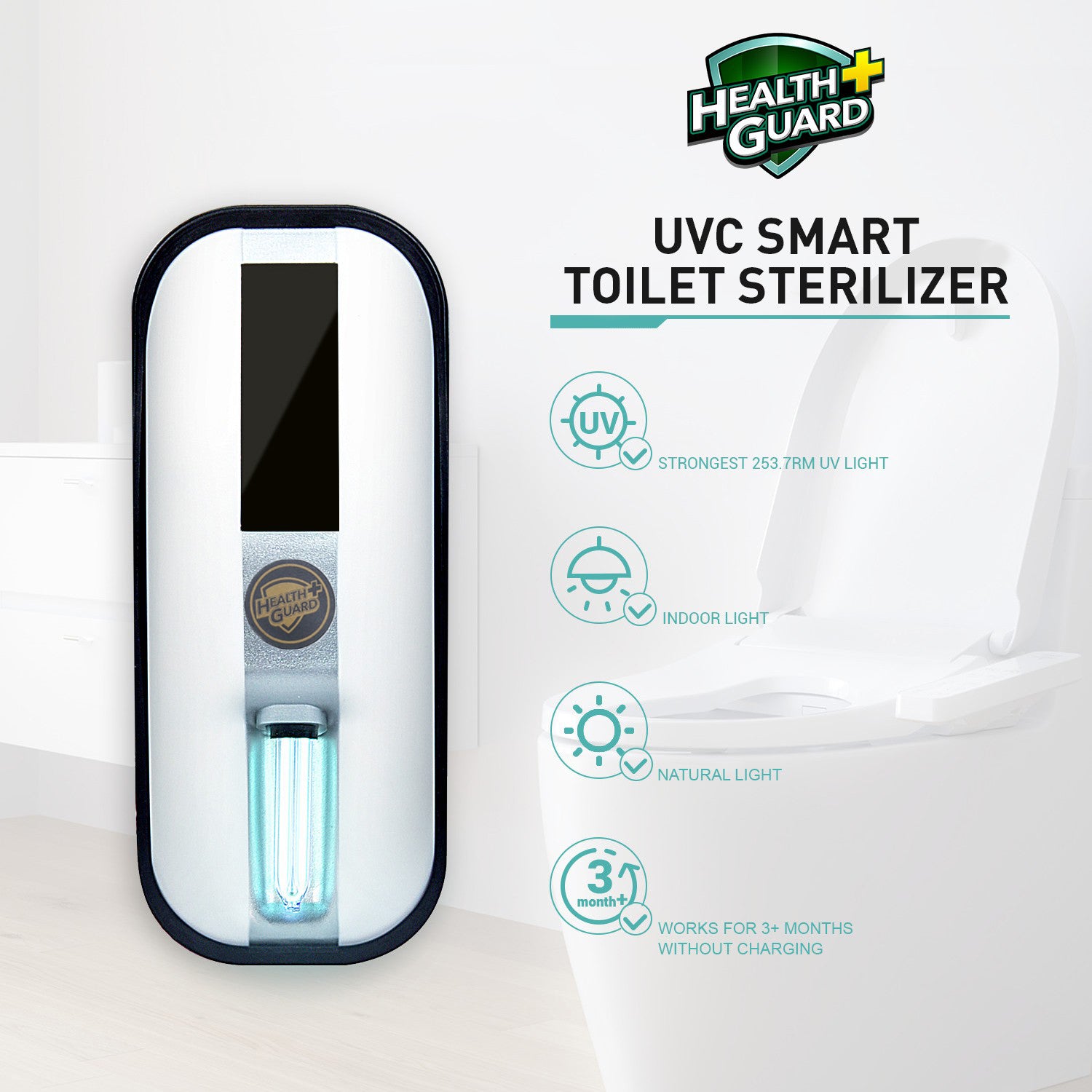 Health Guard - UVC Smart Toilet Sterilizer (6553268944930) (6561592344610)