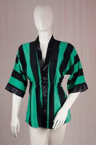 SleepyHead - Kalia Striped Drawstring Kimono Robe (4549467734050)