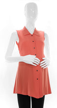 Load image into Gallery viewer, Mommy Plus - Mabel Classic Collared Sleeveless Maternity Blouse (4549460688930)
