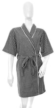 Load image into Gallery viewer, SleepyHead - Tricia Houndstooth Fleece Kimono Robe (4549468225570)
