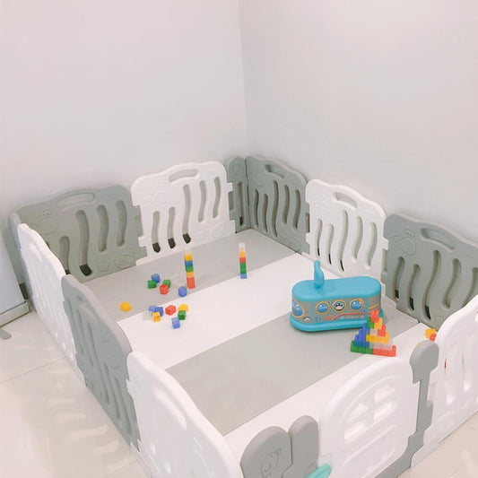 iFam - Shell Baby Room Package F (10pcs Fence w/ Door + 1 Playmat) (4841061449762)