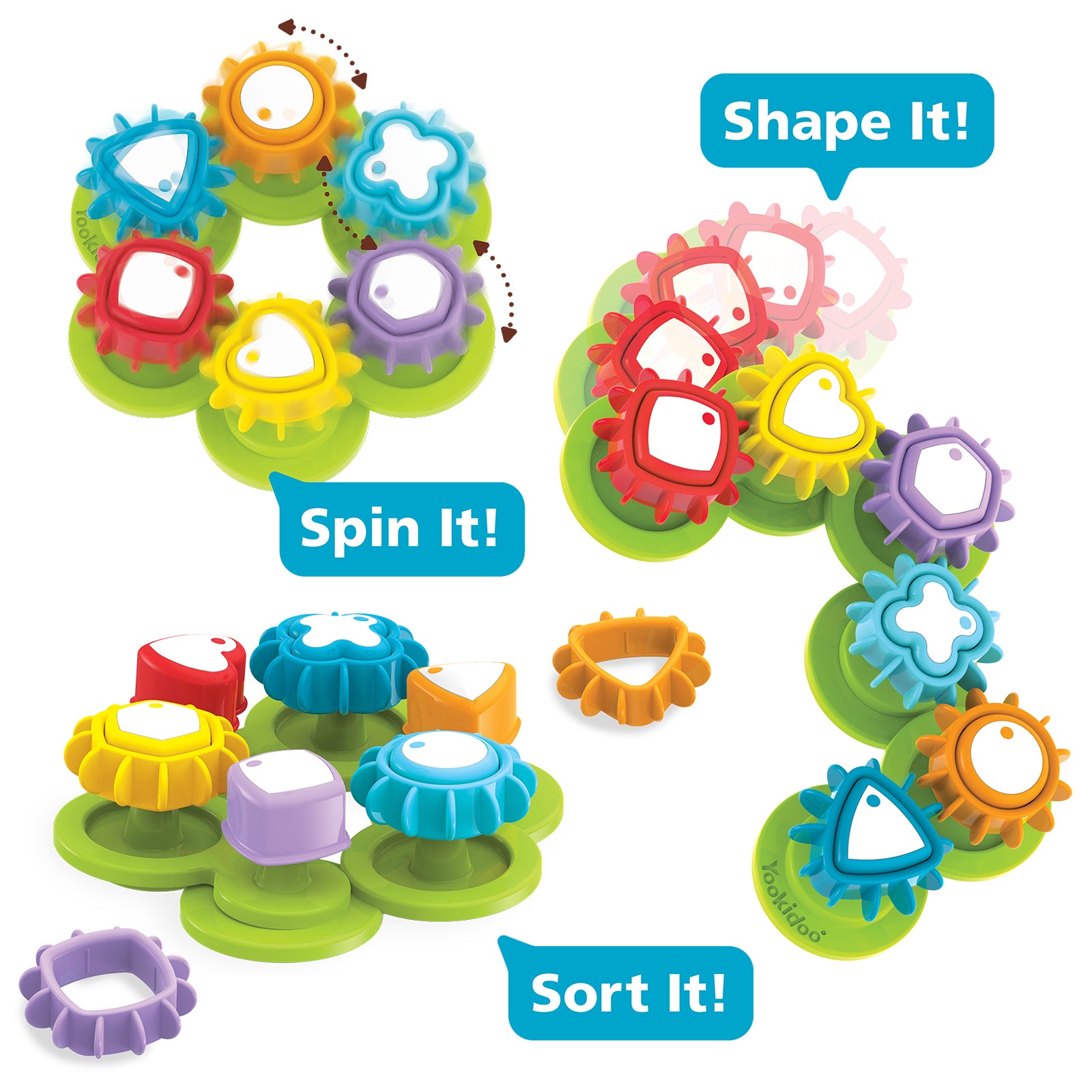 Yookidoo - Shape N’ Spin Gear Sorter  (6537696149538)