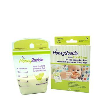 Honeysuckle - Small Breastmilk Storage Bags / Baby Food Bags 4-oz (25pcs) (6564540612642)