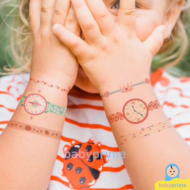 Baby Prime - Mideer Temporary Tattoo Watch and Bracelet for Girls (4816478896162)