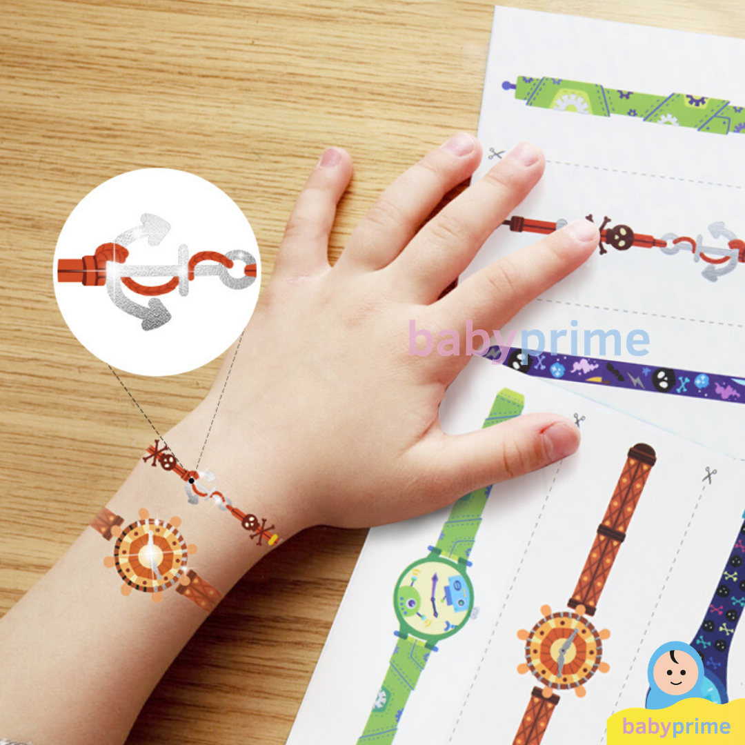 Baby Prime - Mideer Temporary Tattoo Watch and Bracelet for Girls (4816478896162)