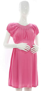 Mommy Plus - Noelle Round Collared Maternity Midi Dress (4800298254370)