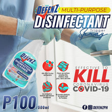 Load image into Gallery viewer, Defenz - 4 in 1 Multipurpose Disinfectant Trigger Spray (6542496661538)
