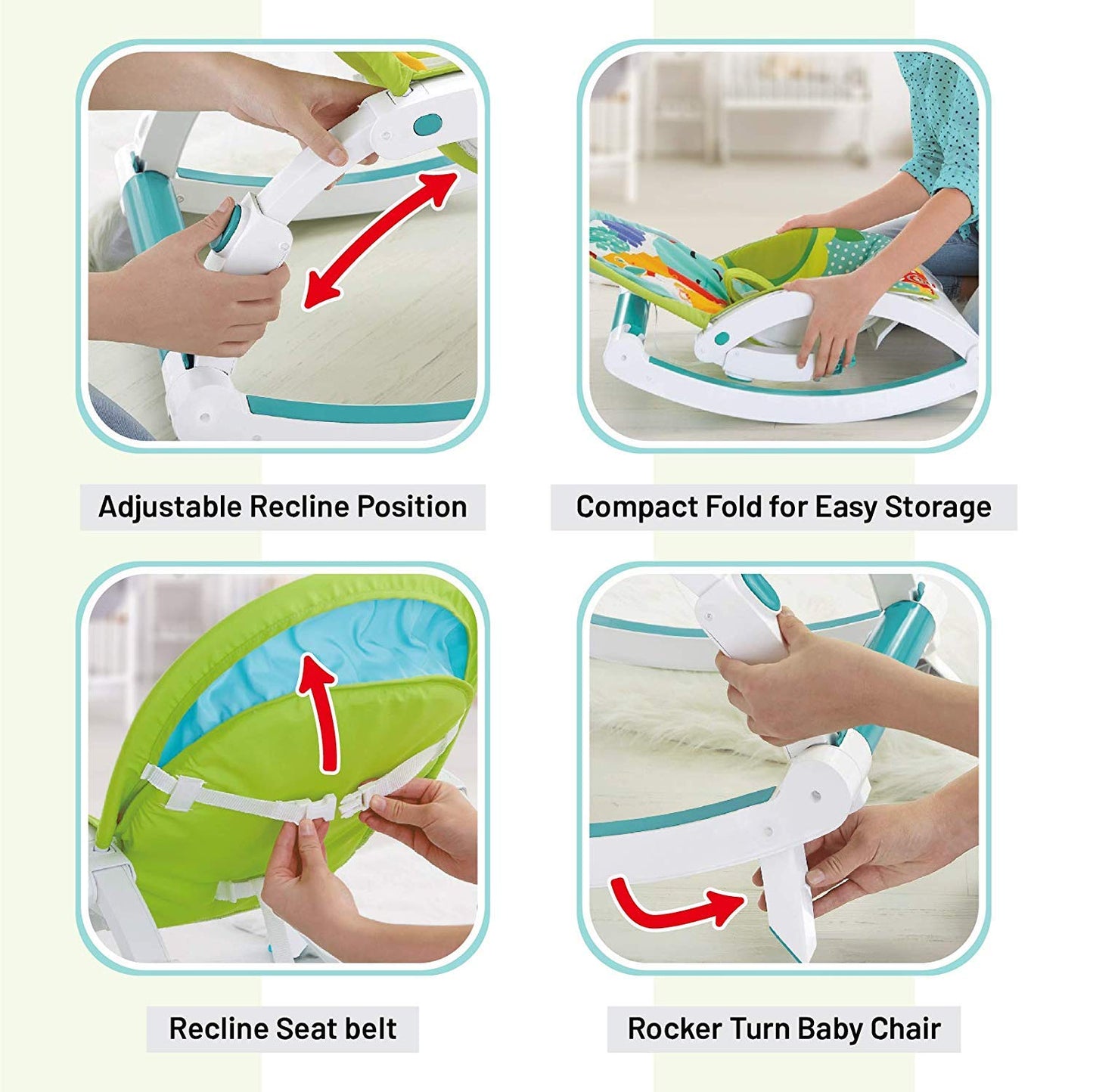 Bub à Petit - 3-in-1 Folding Rocker and Feeding Chair (4860839428130)