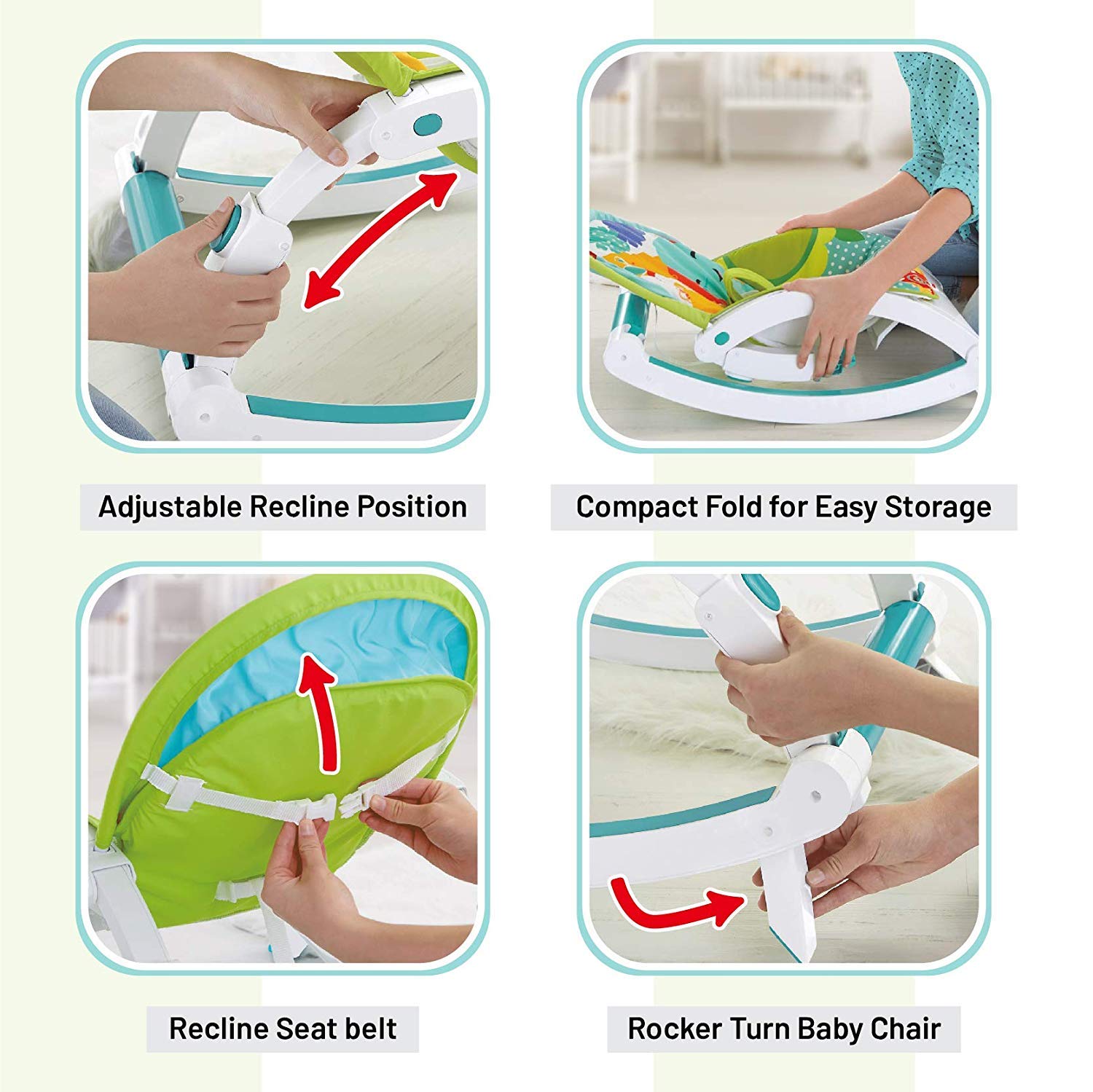 Bub à Petit - 3-in-1 Folding Rocker and Feeding Chair (4860839428130)