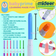 Load image into Gallery viewer, Baby Prime - Mideer Silky Crayon 12 colors (4816478339106)
