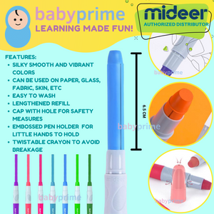 Baby Prime - Mideer Silky Crayon 12 colors (4816478339106)