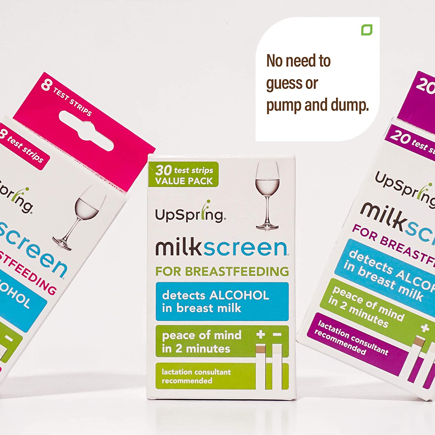 UpSpring Milkscreen Test for Alcohol in Breast Milk, 20-Pack