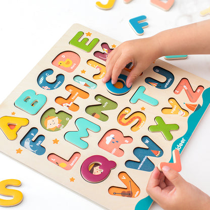 Baby Prime - Mideer Wooden Magnetic Puzzle - Alphabets (4816477290530)